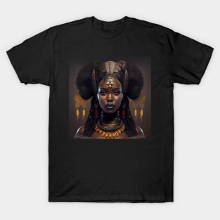Jeweled Empress: Afrofuturistic Graphic T-Shirt T-Shirt